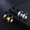 Piercing örhänge tjock ring glitter bling silver