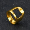 Ring med kapsylöppnare - kapsylöppnarring guld