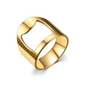 Ring med Kapsylöppnare - Kapsylöppnarring Guld