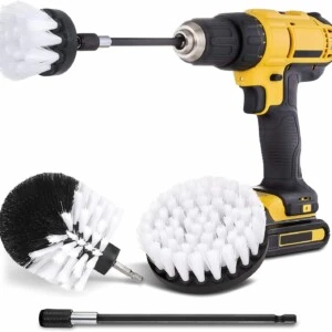 3st Skurborstar för Borrmaskin Inklusive Förlängning Vit