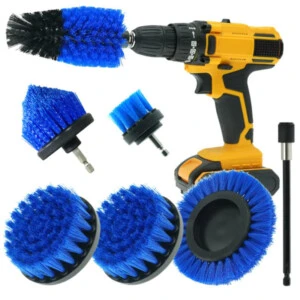 6-Pack Skurborstar till Borrmaskin med Förlängning Blå
