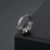 Örhänge ring piercing med kula silver