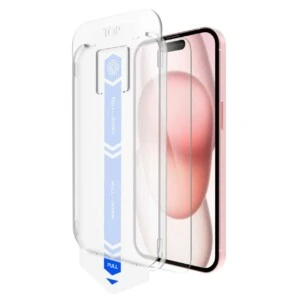 Easy Install iPhone 15 Plus Skärmskydd HD Härdat Glas