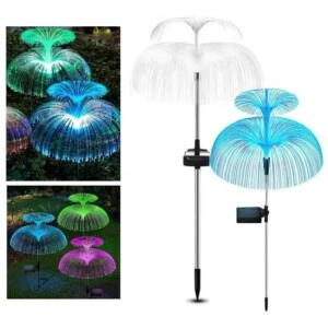 4-Pack Solcell Trädgårdsbelysning med Markspjut RGB