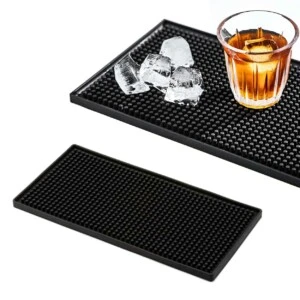 Barmatta Gummi Rektangulär 30x15cm Svart