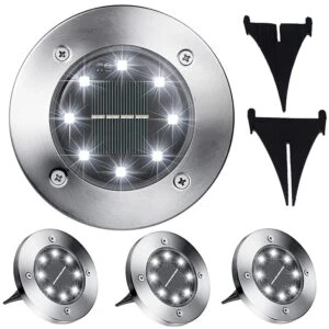 4-Pack Solcell Spotlights LED Markbelysning
