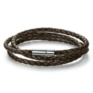 Handgjort Läderarmband Bohem Brun