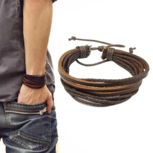 Handgjort Läderarmband Nomad (Brun)