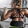 Förstärkt tyngdlyftarbälte med stöd träningsbälte l