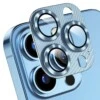 iPhone 13 Pro/13 Pro Max Kameraskydd Metall Härdat Glas Blå