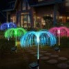 2-pack avatar solcellslampa rgb jellyfish manet trädgårdsbelysning med markspjut