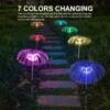 2-pack avatar solcellslampa rgb jellyfish manet trädgårdsbelysning med markspjut