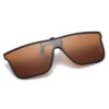Sport clip on solglasögon flip up brun