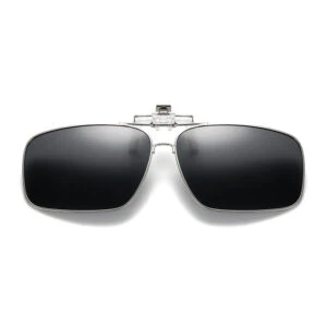Uppfällbara Metall Clip-on Solglasögon Flip Up Svart