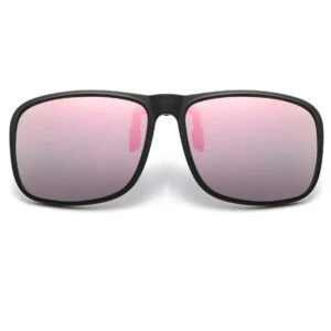 Uppfällbara Solglasögon Clip-On Rosa Spegelglas