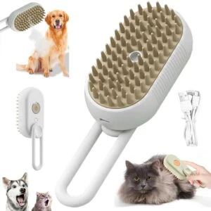 Katt- och Hundborste med Ånga - Massageborste för Djur