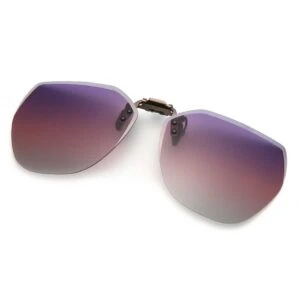Flip-Up Clip-On Solglasögon Metall Lila Tint
