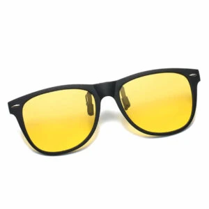 Polariserade Wayfarer Clip On Solglasögon Flip Up Gul Night Vision