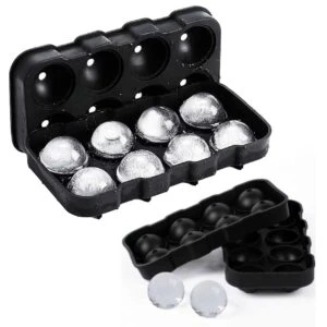 2-Pack Stor Silikon Isform för 8st Isbollar Runda Isbitar Kulor