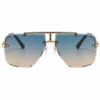 Moderna exklusiva pilot aviator solglasögon guld tonat glas