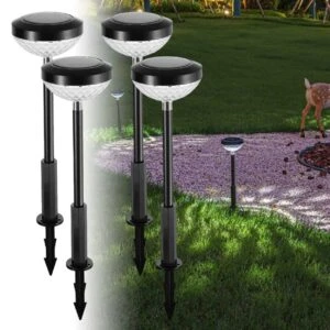 4-Pack Solcellslampor med Markspjut Trädgårdsbelysning