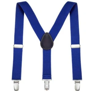 Hängslen Smala med Klämmor 2,5cm Blå