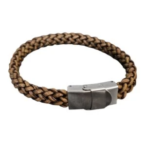 Rustikt Handgjort PU Läderarmband Herrarmband Metallspänne Brun