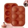 Silikon Bakform 6 Halvklot Kulor - Is/Choklad/Geléform