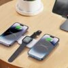 Vikbar trådlös mobilladdare 3-i-1 magsafe vit