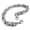 Kejsarlänk armband viking stål silver