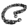 Kejsarlänk armband viking stål svart