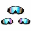 Skidglasögon regnbågsfärgat spegelglas matt svart
