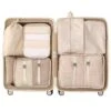 Reseorganiserare packkuber till resväska 7st väskinsatser beige