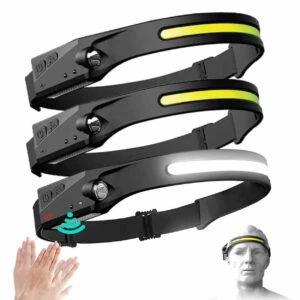 3st Pannlampa LED med Rörelsesensor Löpning Lättvikt Huvudlampa