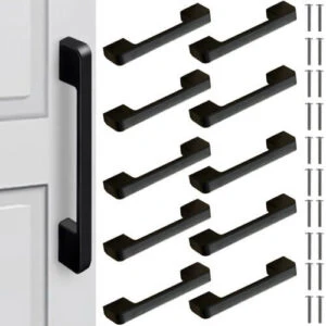 Kökshandtag 96cc | Möbelhandtag | 10-Pack Matt Svart Aluminium