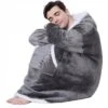 Snuggie hoodie blanket oversize filttröja grå