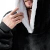 Snuggie hoodie blanket oversize filttröja svart
