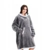 Snuggie hoodie blanket oversize filttröja grå