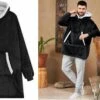 Snuggie hoodie blanket oversize filttröja svart