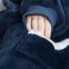 Snuggie hoodie blanket oversize filttröja mörkblå