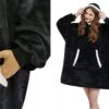 Snuggie hoodie blanket oversize filttröja svart