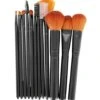 Sminkborstar 12-pack med fodral