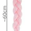 Jumboflätor | ombre flätor | syntetisk hårförlängning rosa 60cm