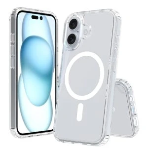 iPhone 16 Magnetiskt Mobilskal Magsafe Kompatibel Genomskinligt