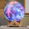 3d rgb månlampa med fjärrkontroll | nebula 16 färger 4 lägen 15cm