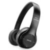 Trådlösa bluetooth hörlurar on-ear med mikrofon svart