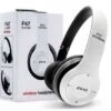 Trådlösa bluetooth hörlurar on-ear med mikrofon vit