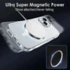 Iphone 15 magnetiskt mobilskal magsafe kompatibel genomskinligt