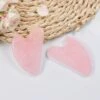 100% naturlig rosenkvarts gua sha massageverktyg natursten
