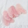 100% naturlig rosenkvarts gua sha massageverktyg natursten